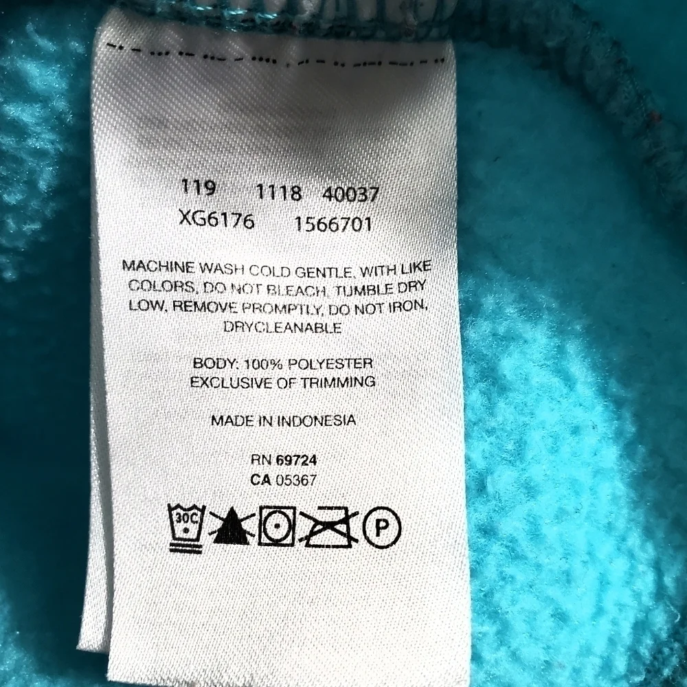 Columbia Children's Turquoise Blue Zip Fleece